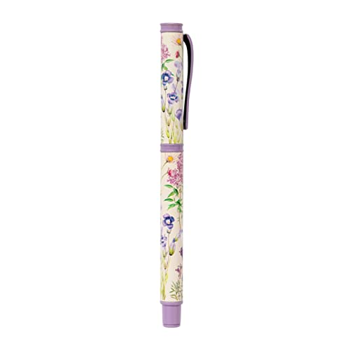 Grupo Erik Botanical Wild Flowers Kugelschreiber Schwarz - Kugelschreiber Hochwertig Cooler Stift mit Geschenkbox - Tintenroller von Grupo Erik