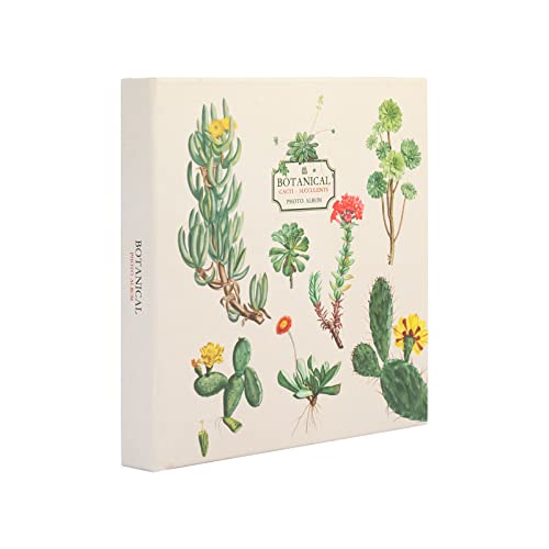 Kokonote Fotoalbum zum Selbstgestalten Make Botanical Cacti - Scrapbook Weiße Seiten - Fotoalbum Klein 16x16 cm - Photoalbum 24 selbstklebend Seiten von Kokonote