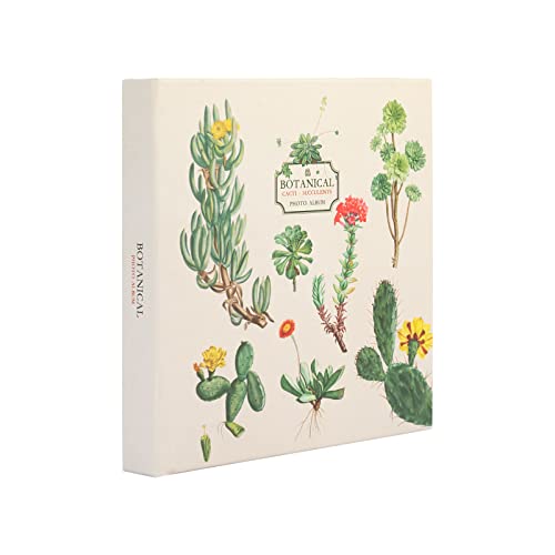 Grupo Erik Fotoalbum zum Selbstgestalten Make Botanical Cacti - Scrapbook Weiße Seiten - Fotoalbum Klein 16x16 cm - Photoalbum 24 selbstklebend Seiten von Grupo Erik