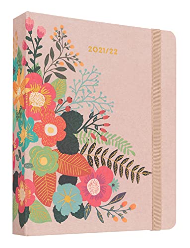 Kokonote Schulplaner 2021 2022 - Ringbuch Kalender Blumen Terminplaner 2021/2022 - Terminkalender 2021 2022 Tagesplaner 17 Monate von Kokonote