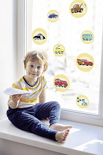 Disney Fenstersticker -Cars3 - Größe 30 x 30 cm, 2 Bogen - Kinderzimmer, Babyzimmer, Fensteraufkleber, Fensterbild von Komar