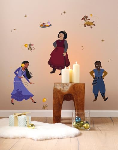 Disney Wish Wandtattoo - Wish Dance - Größe 70 x 50 cm - Wandsticker, Kinderzimmer, Rosas, Aufkleber von Komar