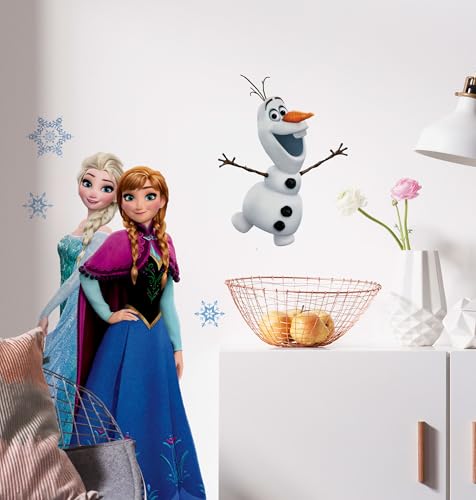 Frozen Wandtattoo mit Anna und Elsa - Größe 50 x 70 cm, Disney Wandsticker für das Kinderzimmer, Eiskönigin, Aufkleber, Dekoration, Mädchen von Komar