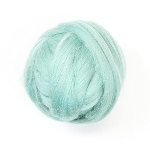 Kondoos Gefärbtes Wollvlies, wool roving, 225 gr. beste Qualitätsnaturwolle zum Nadelfilzen, Nassfilzen, Filzwolle Trockenfilzen, Spinnen und für Kunsthandwerkliches geeignet. (wasser, 8oz) von Kondoos