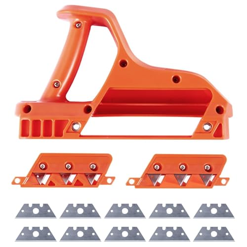 Kantenhobel aus Gipskarton, Handhobel aus Gipskarton, Abrasierer für Gipskartonplatten mit drei Klingen von 45° und 60°, inklusive 10 Originalklingen von Konesky