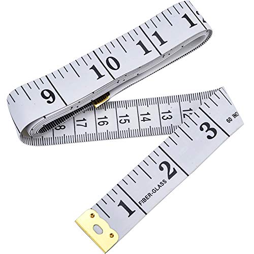 Doppelseitiges Schneider-Maßband für Körpermessung, Messung des Brust- und Taillenumfangs, 150 cm, Weiß von KongJies