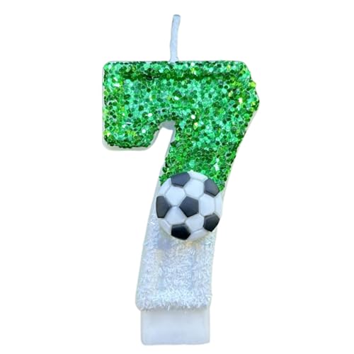 Geburtstagskerzen Für Torte, Glitter Football Kerzen Dekorationen, Cake Topper Nummer Kerzen, Mehrzweck Partygeschenke, Kreative Tortendekoration Für Hochzeit, Geburtstag, Jahrestag von Kongou