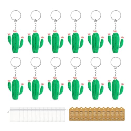 Kongou -Schlüsselanhänger-Set, Schlüsselanhänger - 12 Stück Taschenanhänger,Pflanzen-Schlüsselanhänger mit Dankeschön-Anhängern und weißen Organzabeuteln, Rucksack-Schlüsselanhänger von Kongou