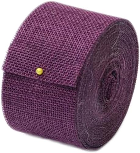 Konrunppy Dekoratives Juteband Hochzeitsdekoration, grobes Hanfband 10m x 5cm (Dunkelviolett) von Konrunppy