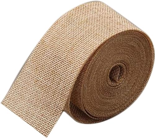 Konrunppy Dekoratives Juteband Hochzeitsdekoration, grobes Hanfband 10m x 5cm (Khaki) von Konrunppy