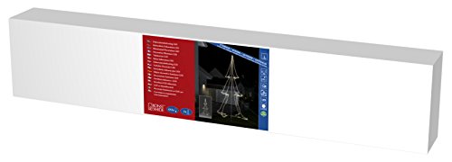 Konstsmide LED Schlauchsilhoutte Tannenbaum, 3D, groß, 432 warm weiße Dioden, 24V Außentrafo, transparentes Kabel - 3944-103 von Konstsmide