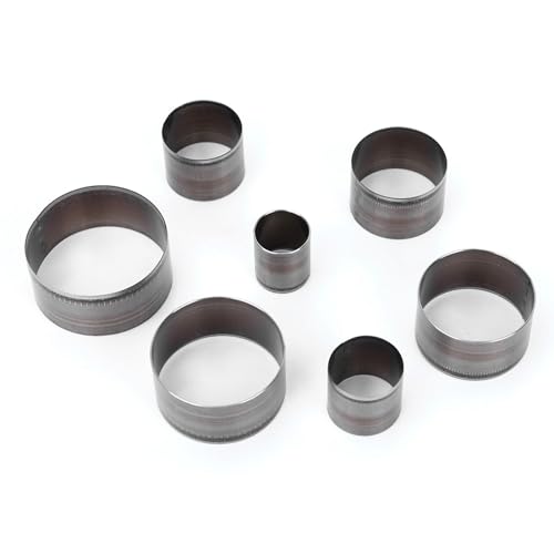 KooingTech 7 Stücke Lochstanzer, Locheisen, Kreisstanzer, Runde Locher Werkzeug Set Leder Stanzer Lederhandwerk Messerform Stanzwerkzeug 20mm 25mm 30mm 35mm 40mm 45mm 50mm von KooingTech