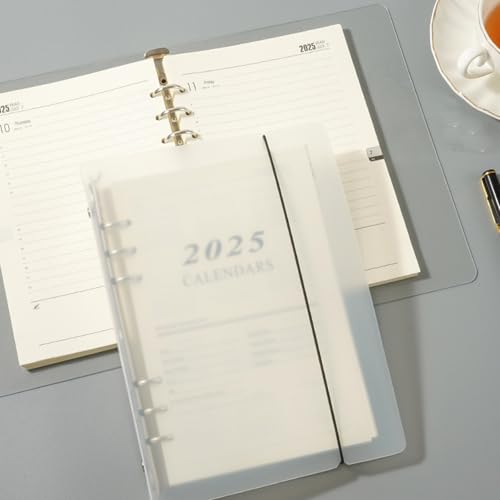 Koolkasa 2025 Wochenplaner Monatsplaner Einlage A5, Kalendereinlagen Mit Hardcover, Ringbuch Kalender, Einlagen 6 Loch Personal Organiser Für Arbeit und Studium & Finanzmanagement -140 mm x 206 mm von Koolkasa