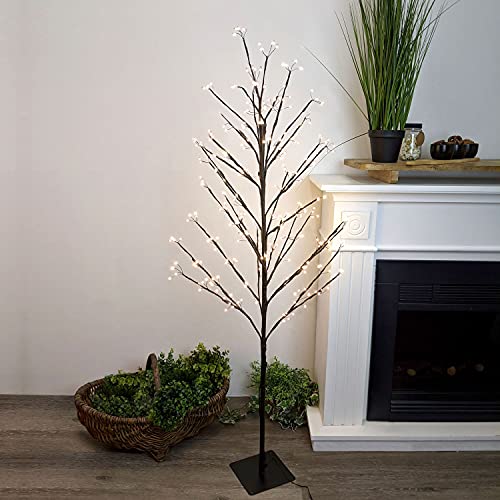 LED Lichterbaum H120cm 240 LED-Lichter warmweiß Timerfunktion In & Outdoor von Koopman International
