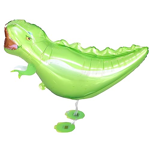 Airwalker Ballon grüner Dinosaurier laufendender Tier Luftballon Dino Drache Helium Walking Folienballon Deko für Kinder Geburtstag Party Hochzeit Kinder Geschenk JGA Dekoration Tierballons laufen von Kopper-24