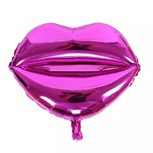 Folienballon Lippen, pink, ca. 45 x 45 cm - Party Luftballon Deko Dekoration JGA Helium Heliumballon XXL Ballon Geburtstag Ladys Girls Ballon Lippe Mund Liebe Valentinstag rosa pink von Kopper-24