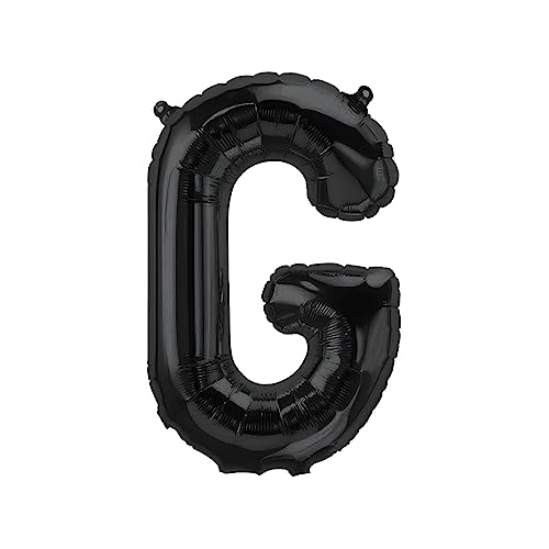 Folienballons Buchstaben Schwarz - 40/80/100 cm für Geburtstag Hochzeit Party Dekoration Happy Birthday JGA Geschenk Luftballon Abschluss Riesenballon ABI groß XXL klein Black Jungen (40 cm - G) von Kopper-24