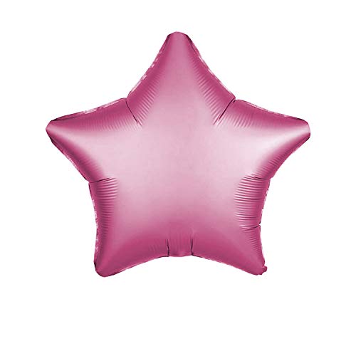 Kopper-24 Folienballon Stern 45 cm Luftballon Hochzeit Helium Ballon 18 Zoll Heliumballon Star Sternenballon XL Geburtsatag Party Deko Dekoration bunt JGA Folie SternePink (matt) von Kopper-24