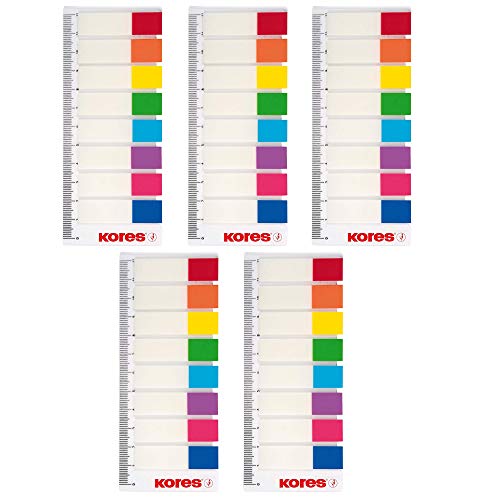 Kores 45121 Pagemarker - Folie, 12 x 45 mm, 5 Päckchen von Kores