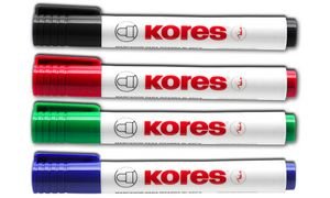 Kores M20857 Whiteboard/Flipchart Marker, Keilspitze, 3-5 mm, rot von Kores