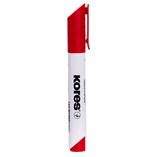 Kores Whiteboard Marker, 3-5 mm Keilspitze, 12 Stück, rot von Kores