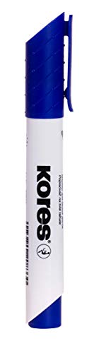 Kores XW1 Dry Wipe Whiteboard-Marker, Rundspitze, Blau von Kores