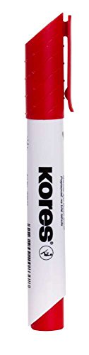 Kores XW1 Dry Wipe Whiteboard-Marker, Rundspitze, Rot von Kores