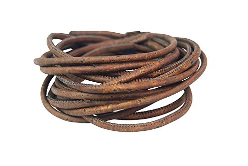 Korkschnur rund – 3 mm braun - Unikat - DIY basteln – Schmuck-Herstellung – ideal zum Nähen mit Kork – vegane Alternative zu Leder – Kork Band – Deko Schnur, Seil - 1 Meter lang von Kork-Deko