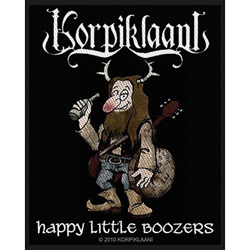 Korpiklaani Happy Little Boozer's Woven Patch Black by Korpiklaani von Korpiklaani