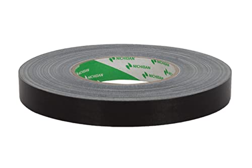 Kortpack Nichiban Gaffa Tape Schwarz | 19 mm x 50 m | 1 Rolle | Vielseitiges und Strapazierfähiges Klebeband für Reparaturen, Handwerk und Dekoration von Kortpack