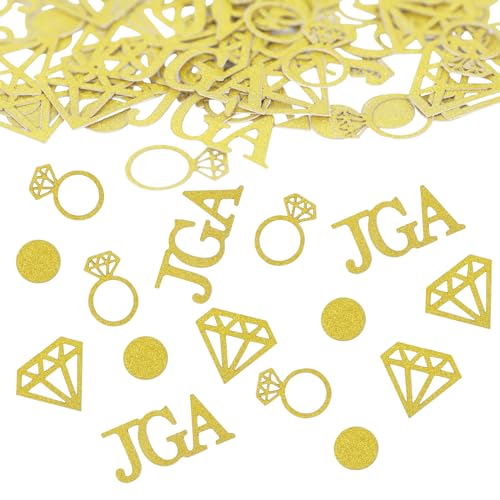 Kotkiddy JGA Deko Konfetti Gold, JGA Accessoires Frauen, JGA Deko Frauen, Konfetti Glitzer Hochzeit Tischdeko, Junggesellenabschied Frauen Deko (Gold) von Kotkiddy