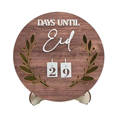 Ramadan-Kalender für Kinder, Ramadan-Holz-Countdown-Kalender, 2025 Ramadan-Countdown-Kalender, Ornamente, Holz, Eid, DIY-Dekoration für Kinder, Freunde, Familie (A) von Kouamor