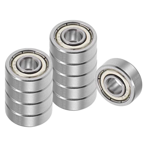 Kozelo 10 Stück 605ZZ Rillenkugellager-[5x14x5mm] Doppelt abgeschirmtes Lager für industrielle Geräte, Motoren, Maschinen, Edelstahl von Kozelo