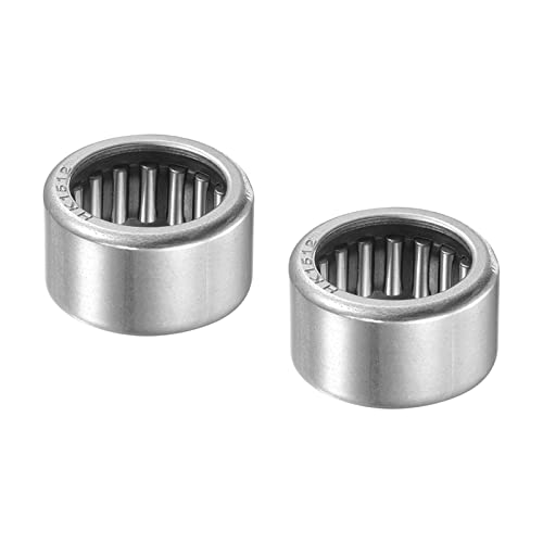 Kozelo 2Stk HK1512 Nadelrolle Lager - [15mmx21mmx12mm] Offen Ende für Getriebe Verwendung Chromstahl Rollen von Kozelo