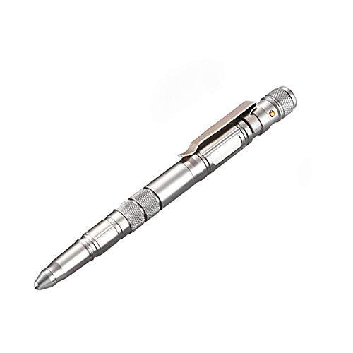 Kraeoke Tactical pen, Multifunktional Taktische Kugelschreiber Selbstverteidigung mit Messer/LED Beleuchtung/Schrift von Kraeoke