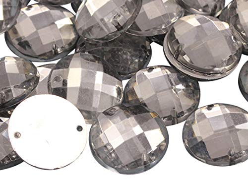 10 mm Kristall, Ch38 Rückseite flach, Sew auf Perlen für das Handwerk – 100 Stück von KraftGenius