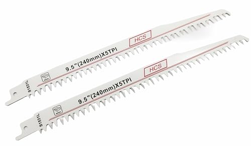 2x langes HCS Sägeblatt 240mm für Holz 1/2" Schaft Säbelsäge Reciprosäge Tigersäge. Ideal für grobe Holzschnitte, Gartenarbeiten und Demontage. 2x langes HCS Sägeblatt 240mm für Holz 1/2" Schaft Säbelsäge Reciprosäge Tigersäge. Ideal für grobe Holzschnitte, Gartenarbeiten und Demontage. von Kraftfeld