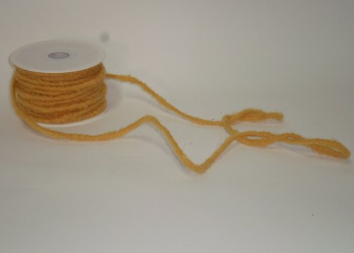 Wollstränge, reine Schafwolle, 7 mm, gelb, 20 m lang von KragoART