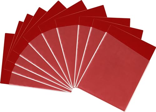 Auftragstasche Projekttasche A4 aus unzerbrechlichem PP, Farbe: rot – 10 Stück von Kranholdt