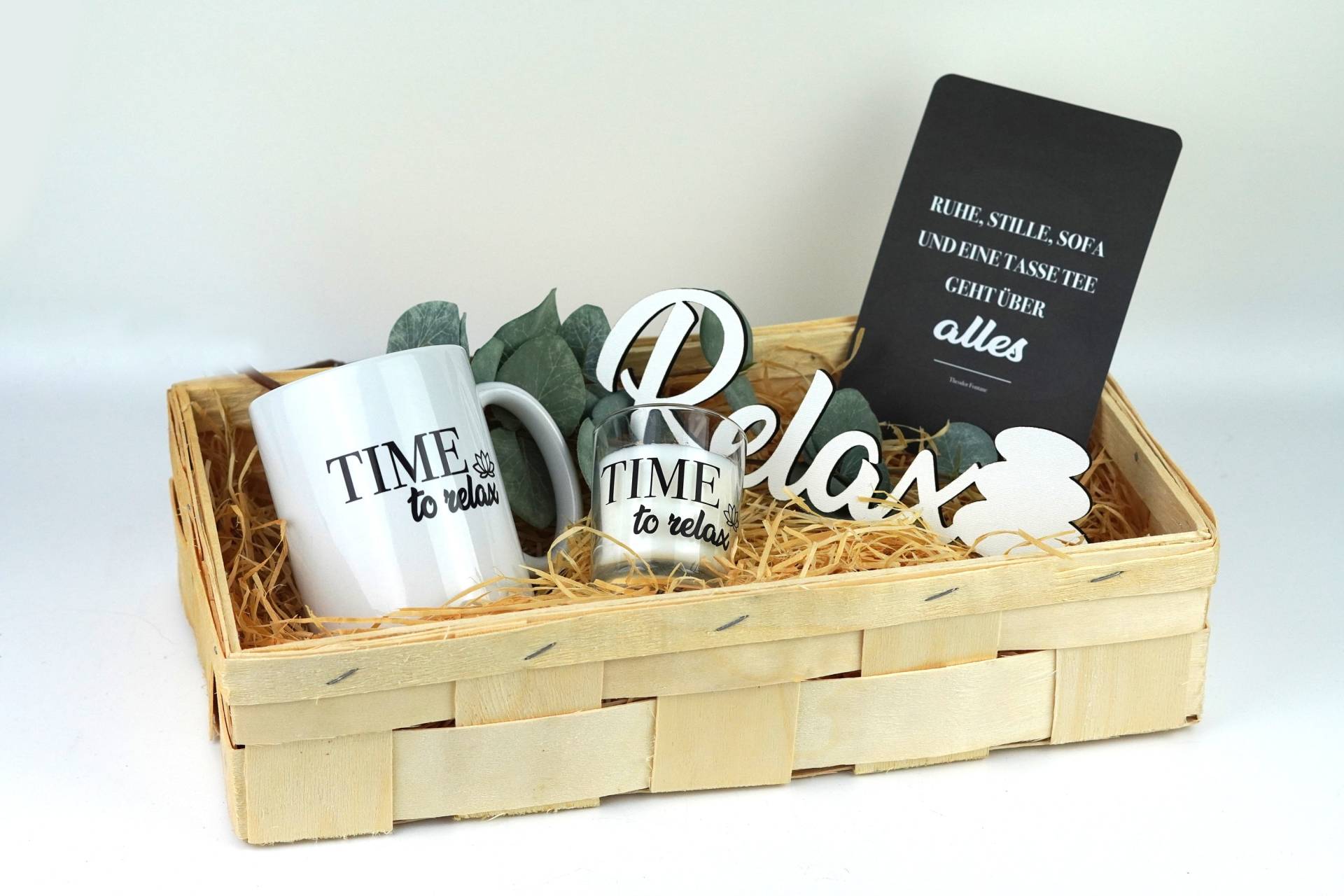 Geschenkset "Relax" // Wellness Zu Hause Entspannungsbox Time To Relax von Kraussemotions