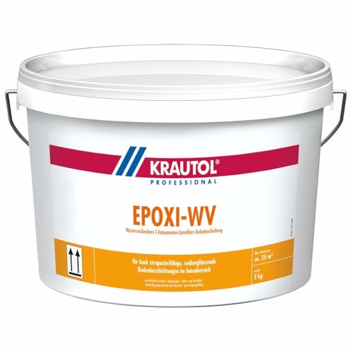 Krautol EPOXI WV 2K Bodensiegel, 2-Komponenten-Epoxidharz-Beschichtung für befahrbare Bodenbeschichtungen, 5 kg (3+2kg) von Krautol