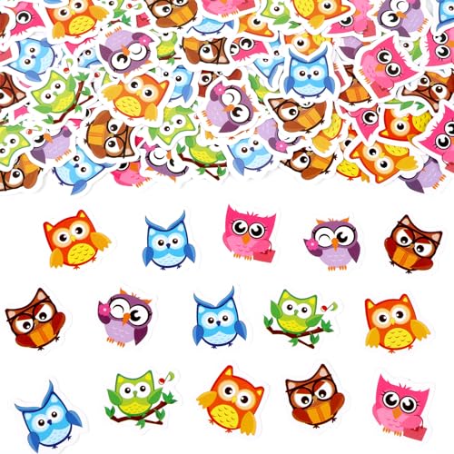 Kreatwow Eule Party Dekorationen 200pcs Eule Konfetti bunte Eule Tischdekoration Streuung für rustikale Wald Thema Eule Haus Geburtstag Baby Dusche Party Supply Woodland Tier Geburtstag Party Gunst von Kreatwow