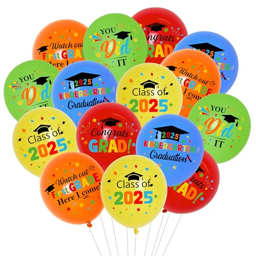 Kreatwow Luftballons für den Kindergarten 2025 – Congrats Grad, Klasse 2025, You Did It, 2025 Kindergarten Graduate Ballons für Vorschule Grundschulabschluss, Partyzubehör von Kreatwow