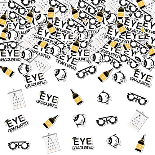 Kreatwow Optometrist Graduation Decorations 200pcs Eye Graduated Confetti Eye Graduated Decorations Congrats Grad Optometrist Table Decor Class Of 2025 Ophthalmologist Theme Eye Doctor Graduation von Kreatwow