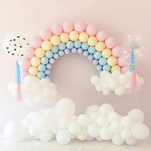 Kreatwow 244 Pieces Pastell Ballon Garland Kit Regenbogen Ballon Arch Macaron Bonbonfarbenen Latexballons für Hochzeit Engagement Geburtstag Party Baby Shower Dekorationen von Kreatwow