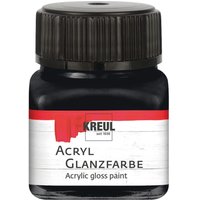 KREUL Acryl Glanzfarbe, 20 ml - Schwarz von Schwarz
