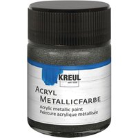 KREUL Acryl Metallicfarbe, 50 ml - Anthrazit von Schwarz