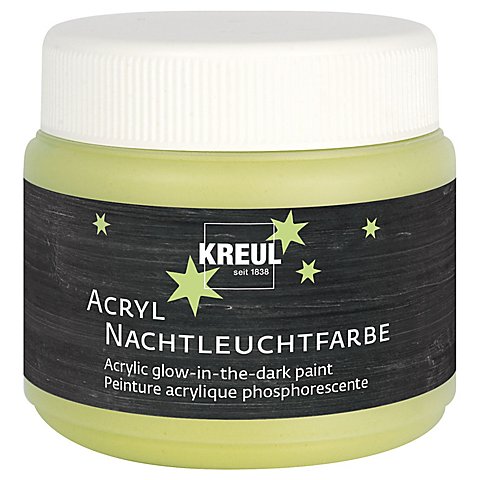 Acrylfarbe mit Nachtleuchteffekt, gelb, 150 ml von Kreul