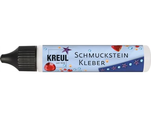 KREUL 49600 - Schmucksteinkleber, 29 ml Pen, auf Wasserbasis hergestellt, trocknet transparent, mit feiner Düse für punktgenaues Aufkleben der Schmucksteine von Kreul