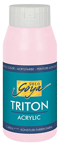 KREUL 17041 - Solo Goya Triton Acrylfarbe hellrosa, 750 ml Flasche, schnell und matt trocknend, Farbe auf Wasserbasis, in Studioqualität, vielseitig einsetzbar, gut deckend und ergiebig von Kreul